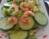 Salade de concombre et crevettes