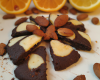 Sablés bicolores chocolat, orange et amandes