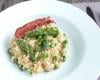 Boulghour façon risotto asperges et garden peas