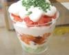 Verrine multicolore au saumon