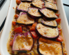 Gratin aubergine, tomates et petits lardons aux épices