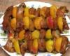 Brochettes abricots/poulet mariné à l'abricot