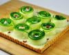 Tarte fleur aux courgettes, burrata, roquefort et piment d'Espelette