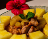 Sauté de porc à l'ananas et combava