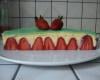 Fraisier et son coulis de fraises