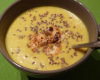 Velouté de courge butternut au curry et lait de coco et ses crevettes