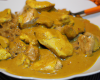 Poulet au curry à la poêle