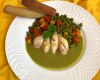 Poulet et sauce verte