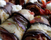 Roulades d'aubergine, bœuf,  tomates séchées mozzarella