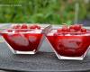 Verrines de fromage frais au coulis de groseilles