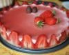 Fraisier et son nappage fraise et menthe