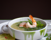 Soupe de cresson aux crevettes