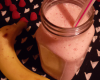 Smoothie rafraîchissant aux framboises et à la banane