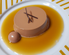 Mousse choco lait, caramel au beurre salé et huile d'olive