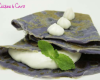 Crêpe à la violette et sa crème de menthe