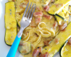 Courgettes savoureuses à la carbonara