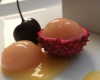 Litchis sous coulis de passion