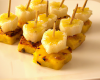 Brochettes d'ananas à la poudre d'amandes