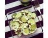 Salade concombre, avocat, feta sauce philadelphia