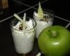 Verrine mousse de yaourt aux pommes fond spéculoos