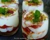 Verrine de fraises au mascarpone vanillé et à la liqueur de framboises