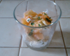 Verrine au fromage frais et saumon fumé