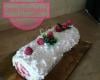 Buche Noix de Coco et Framboises de Noël