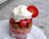 Eton mess en verrine basilic et chocolat