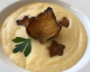 Velouté de topinambour au parfum de truffe, Saint Jacques poêlée