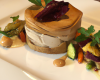 Mille feuilles de foie gras et mousseline de légumes