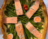 Quiche au saumon et haricots verts