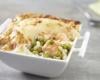 Gratin de coquillettes aux petits pois et saumon