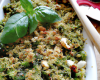 Crumble de légumes d'été au pesto de basilic