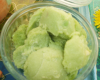 Trio gourmand vert : Sorbet à l'avocat première étape