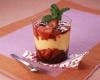 Verrine fruits rouges  et crème brûlée