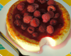 Flan ricotta-tonka aux framboises