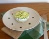 Cheesecake de courgettes au boulgour, faisselle et basilic