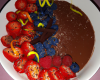 Fruits épicés et crème au chocolat