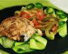 Poulet épicé et ses tagliatelles de courgettes sauce légumes