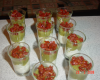 Verrines courgettes, tomates confites et fromage frais