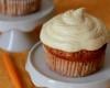 Carrot cupcakes, cream cheese à l'orange