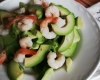 Salade crevettes, concombre et avocat