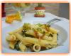 Penne rigate aux courgettes et fleurs de courgettes