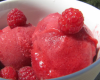 Sorbet aux framboises fraîches