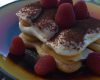 Tiramisu italien chocolat blanc framboises