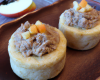 Petites bouchées de rillettes sur pommes fondantes