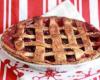 Cherry and blueberry lattice pie