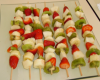 Brochettes de fruits sauce chocolat