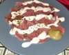 Carpaccio de bœuf et sa mayonnaise maison