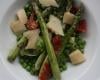 Salade de petit-pois et asperges